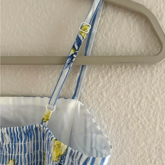 Open Style Co Lemon Stripe Sundress Size Medium - Picture 7 of 8